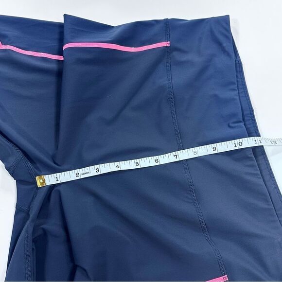 Sweaty Betty zero gravity navy leggings with pink piping 14 - Picture 10 of 13